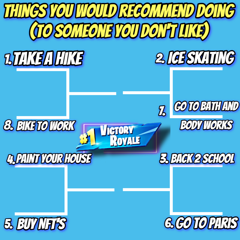 On our brand new episode, we drafted "Things you would recommend doing to people you don't like" and we came up with some awesome picks. From the classic "take a hike" to Blakes hilarious anti visit Paris rant, you'll definitely want to listen to this week's episode.