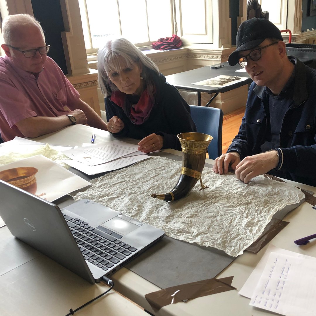 HuntMuseum's tweet photo. We've been working on a very special project lately with persons with visual impairment. 

Our co-creators worked alongside docent volunteers to establish an archive of audio descriptions of some of our favourite objects from the collection.   

More info👉https://t.co/EnQV8fvSGU https://t.co/htvV81OSjS