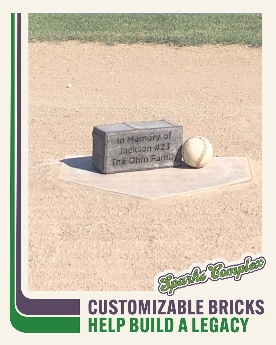 sparkscomplex's tweet photo. With customizable options for individuals, families &amp; companies, a brick along the field’s pathway is the perfect way to permanently express your support.   Learn more: https://t.co/N7Jlo6UIIw  

#sparkscomplex #jacksonsparks #waukeshastrong #waukesha #buyabrickbuildalegacy https://t.co/gbwN3qLpTn
