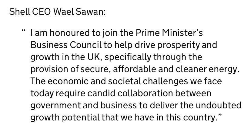 AdamBienkov's tweet photo. One of Infosys' major clients is Shell, whose CEO joined Rishi Sunak's new business council two weeks ago and promised a "candid collaboration" with his government. https://t.co/5LlsHzyDRL