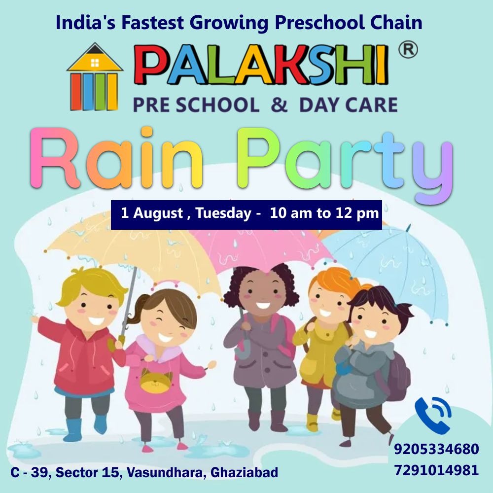 Rain Party 🥳 ☔🌧️

#bestpreschoolvasundhara #palakshivasundhara #palakshipreschool #bestpreschoolfranchise #schoolfranchise #bestpreschoolinvasundhara #rainparty #rain