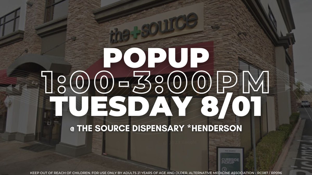 Come visit us today at <a href="/TheSourceNV/">TheSourceDispensary</a>  in Henderson from 1:00-3:00pm!
