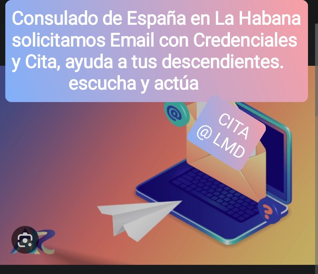 Maria75_m's tweet photo. @DavidCasarejos @PiliCancela Conozco q están al tanto de la situación q tenemos en 🇨🇺 los descendientes 🇪🇸 p/ tramitar los exptes, por favor, el tiempo se agota, no se detiene. Nuestros hijos/nietos esperan por nosotros. Sistema de citas actual es irrespetuoso y discriminatorio https://t.co/DVbKrA0nBB