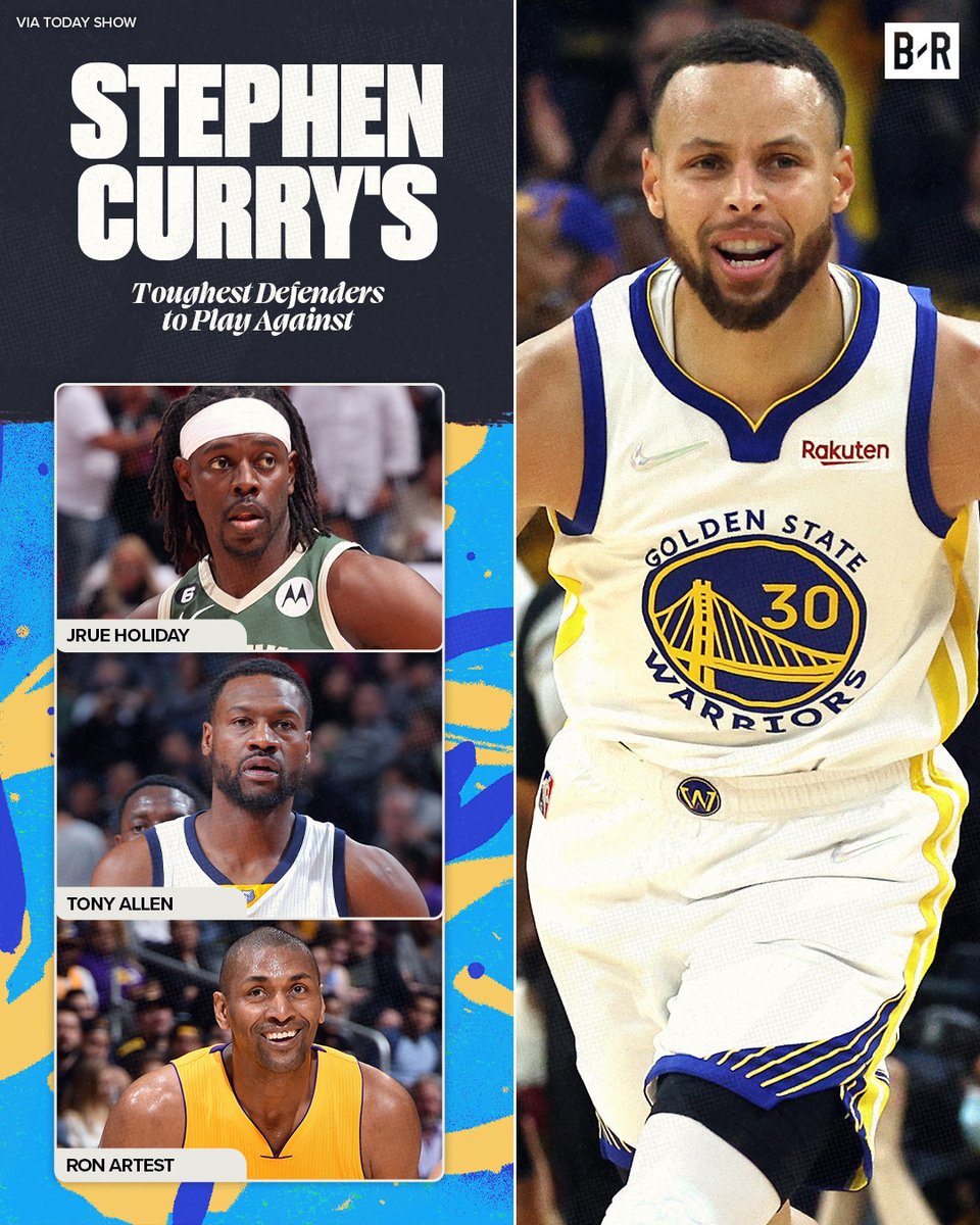 BleacherReport's tweet photo. Any surprises on Steph's toughest defenders list? 🤔

(via @TODAYshow) https://t.co/Ftj26gd7od