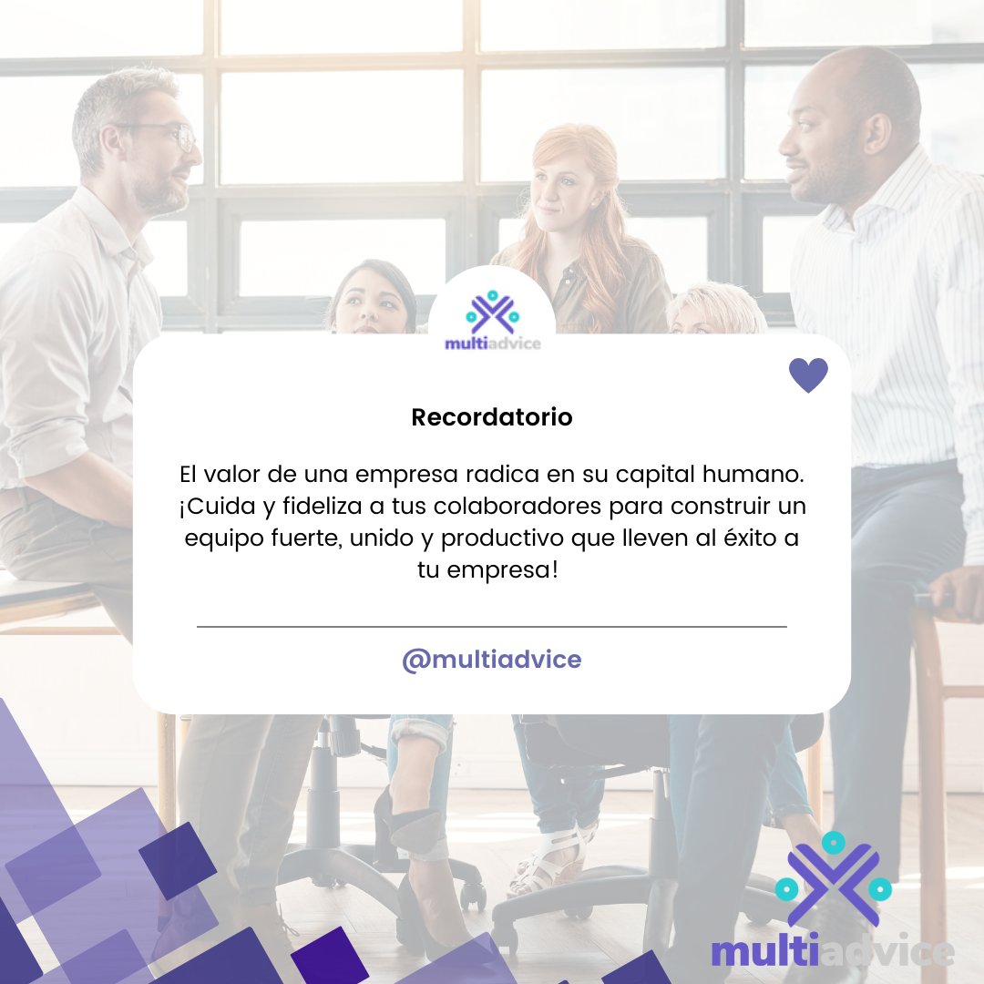 multiadvice_ec's tweet photo. 🤝 Cuidar y retener a los colaboradores es clave para construir un equipo fuerte y unido que impulse el crecimiento y la innovación.

💪¡Fomentemos un ambiente laboral donde todos puedan prosperar y contribuir al éxito conjunto! 🌟

#Multiadvice #CapitalHumano #TalentoHumano https://t.co/RULDvmyAhM