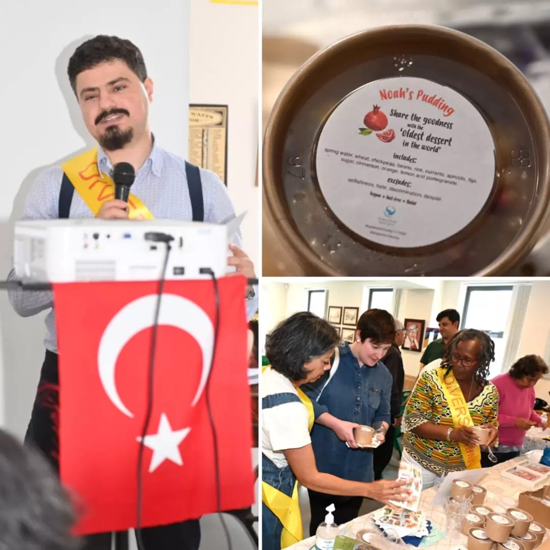DIVERSECrawley2's tweet photo. Noah's Pudding (Ashura) Day event. 29 July 2023 at the Crawley Museum. In association with the Dialogue Society. @DialogueSociety #NoahsPudding #Ashura #NoahsPuddingDay #DayofAshura #DiverseCrawley #DialogueSociety #CrawleyMuseum #CrawleyTown https://t.co/WGSyhjVuHU