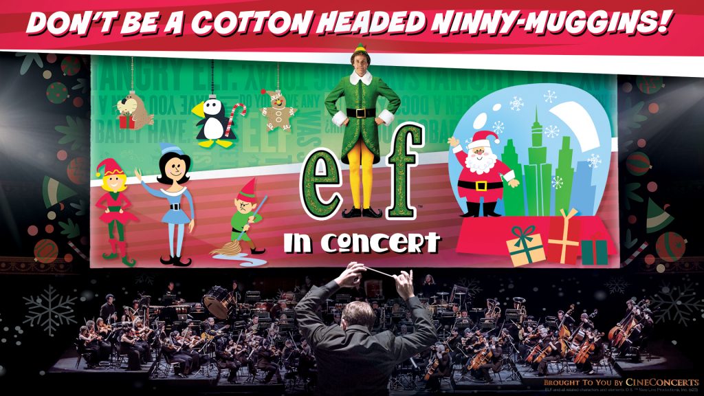 This holiday season relive this heart-warming holiday classic on a giant screen as every note of John Debney’s wonderful score is played live to picture in: Elf in Concert on Saturday, November 25! General tickets on sale August 4 at 10am.

More info: auditoriumtheatre.org/events-details…