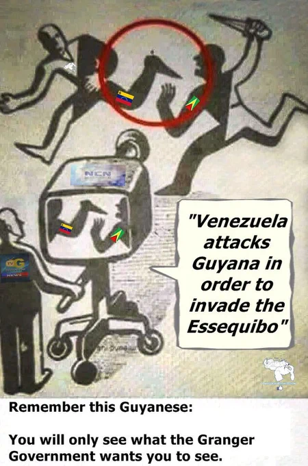AntroCanal's tweet photo. The Guyana Media misrepresent and seek to damage the image of Venezuela in relation to the legal and current claim of the Esequibo Territory. Enough of spreading lies. The Esequibo belongs to Venezuela #31Jul @knewsonline @stabroeknews @newshubgy
@newsroomgy @HGPTV @NCNGuyana https://t.co/qeehsKaZX2