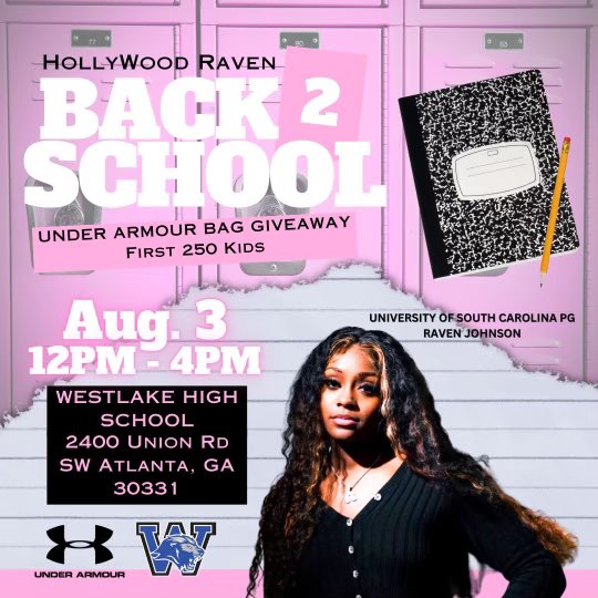 Come &amp; come early! Back 2 School giveaway with <a href="/HollywoodRaven/">R A V E N</a>!! This week Aug 3. 12-4pm📚✏️