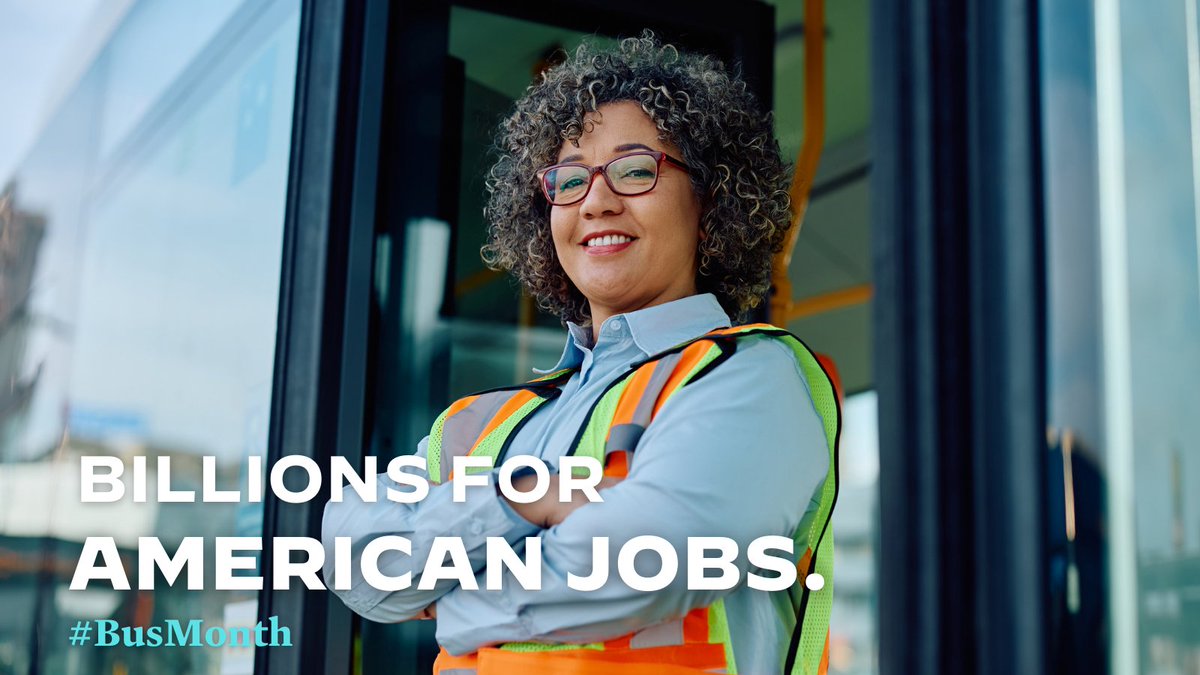 T4America's tweet image. Smart transit investments help support thousands of jobs.

This #BusMonth, we’re proud to celebrate drivers, mechanics, operators, and every transit worker getting people where they need to go.