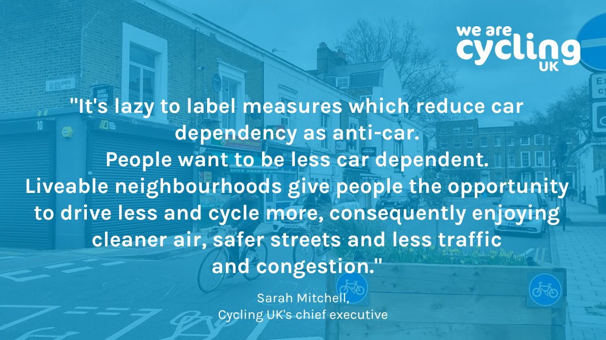 WeAreCyclingUK's tweet photo. Giving people travel options is popular. So why is the PM supporting a status quo that forces people to drive?
Congestion isn't driven by so-called 'anti-car' schemes but lack of public transport, & safe cycling & walking routes.
👉 https://t.co/yIO6Wwfmjx
#DriveLessCycleMore https://t.co/UTXwyr6rwN