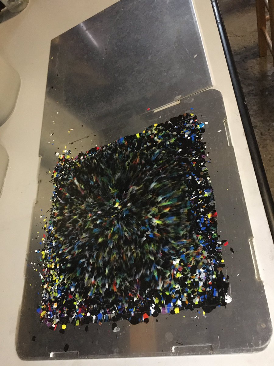JonJonAnimation's tweet photo. A creation made with a heat mold of melted shreds from collected plastic food and various item containers. Is this a piece of art or a panel for an object that has yet to be determined. #wip #plasticpolymers #reuse https://t.co/QvT6zsiuXt