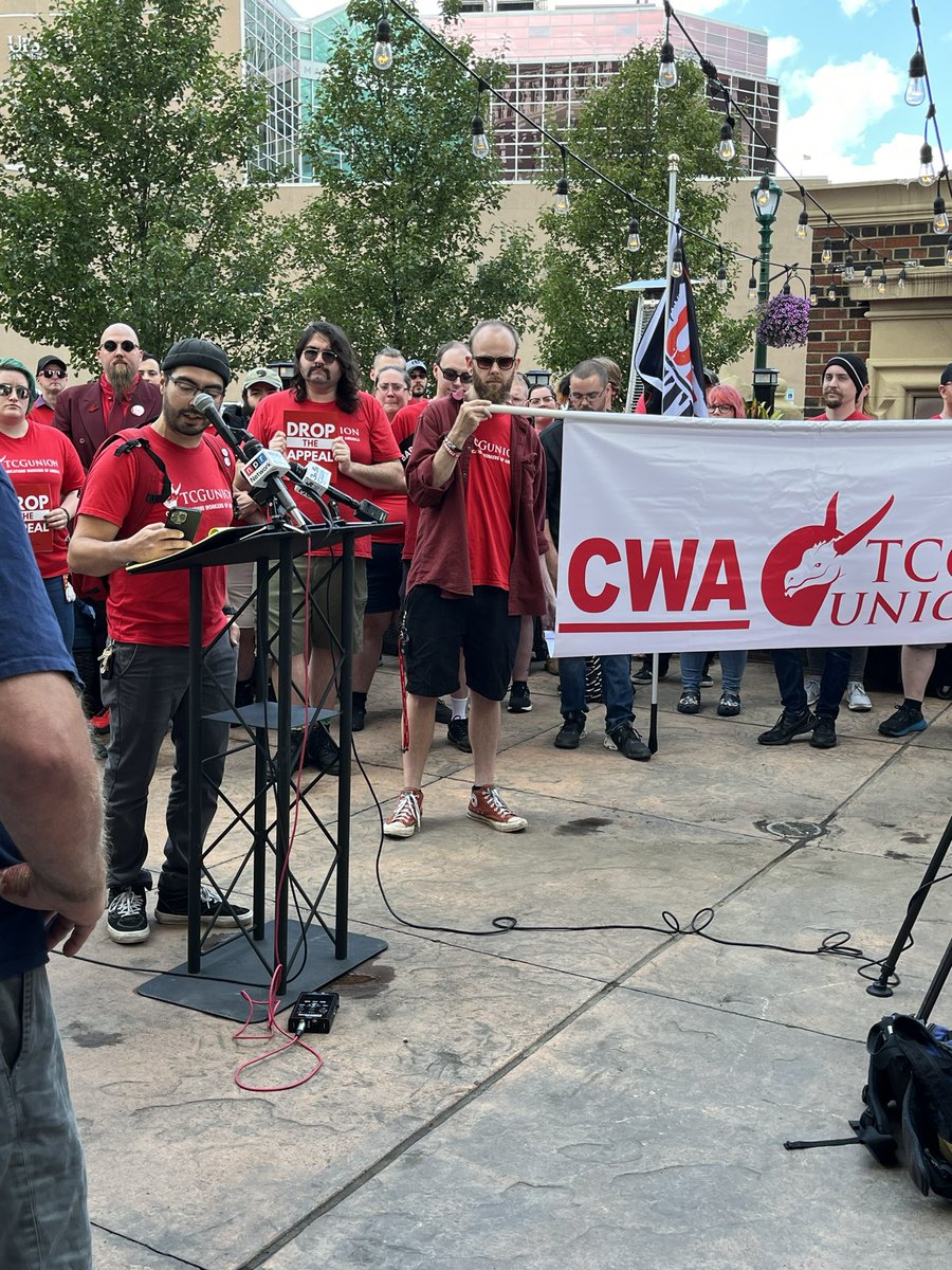 “When they don’t listen to us, we will only get stronger…we have the power of solidarity!!” Richard of @TCGunionCWA 
#WhenWeFightWeWin #TCGUnionStrong