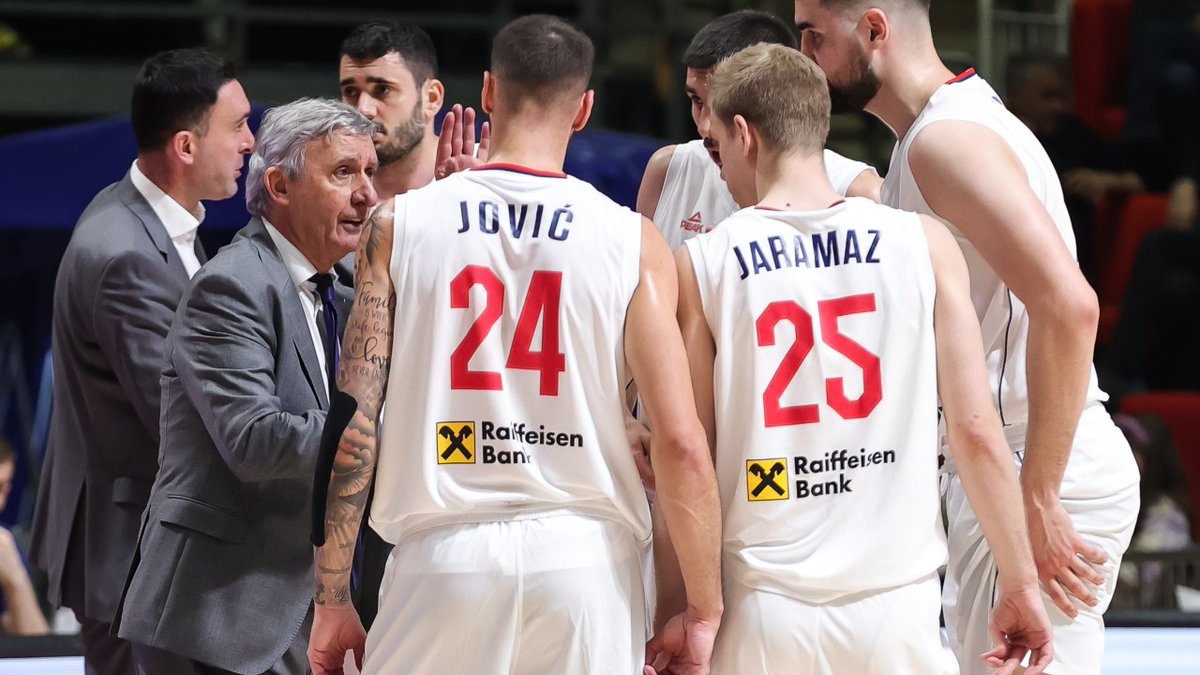 LjubomirovicM's tweet photo. Update sa priprema košarkaške reprezentacije Srbije 🇷🇸 za #FIBAWC: 

Stefan #Jović IN,
Ognjen #Jaramaz OUT https://t.co/gPpBxxqxAV