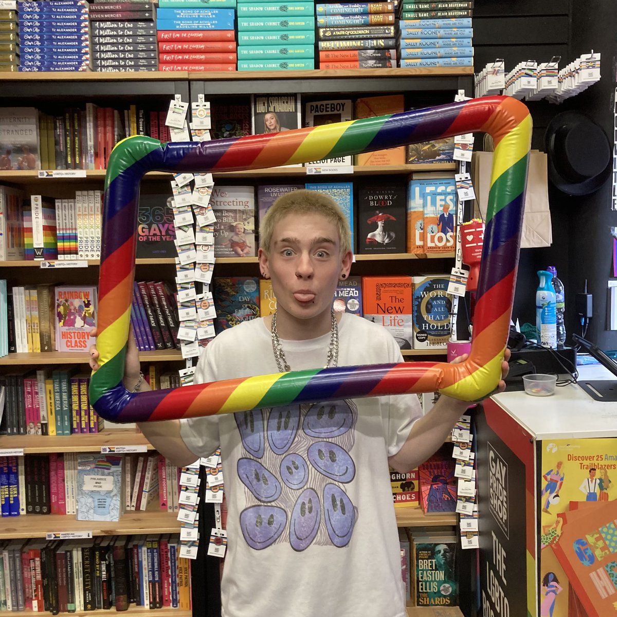 Inflatable pride flag picture frame! 

Perfect for photo booths at events, fun in the pool, and making memories!