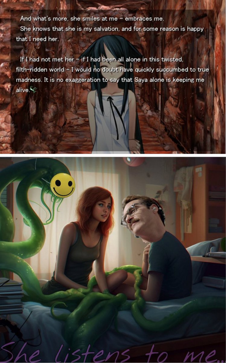 A glimpse of dystopia: In a new adult horror game, you simp for Saya, an LLM  using emotion analysis. If you displease her, the story darkens. Strange  coincidence: Saya is literally a