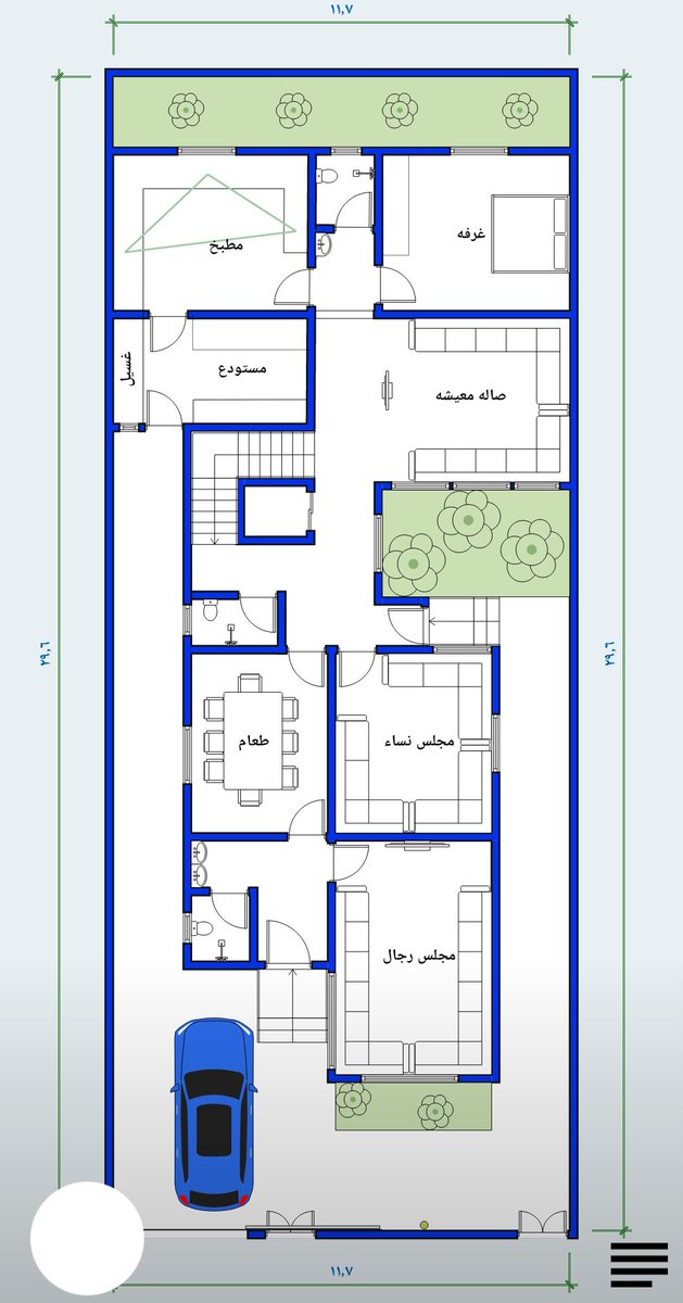 مساحه صغيره
١٢*٣٠
دور ارضي
<a href="/AL1000A/">عبد الله -مخططات فلل</a>