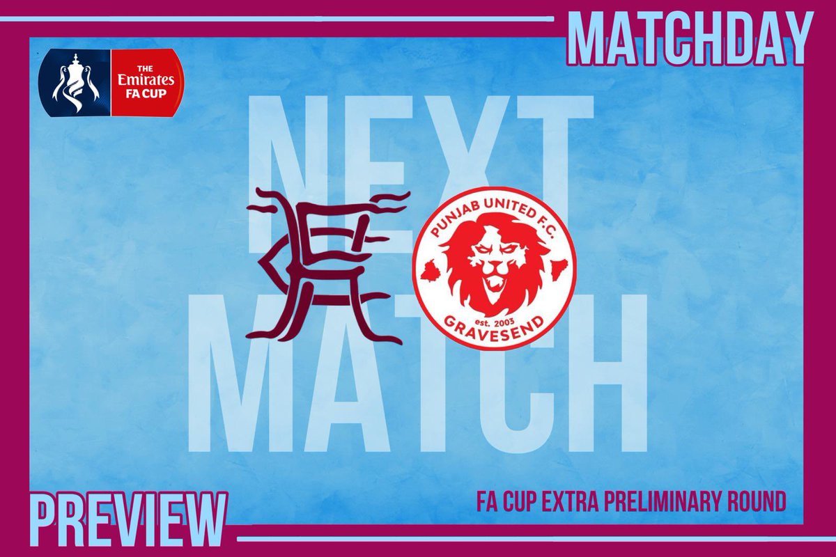 NEXT UP⏩️

We begin our 23/24 campaign on Saturday as we host <a href="/PUFC_Gravesend/">Punjab United FC</a> in the FA Cup🏆

🗓️5th Aug 23
📍The New Defence, RH6 8SP
⏰3pm 
🎟️£8 Adults/ £4 conc/ u16 Free
❌Season tickets not valid for this game
🍺Bar &amp; Hatch open

Come down and support the lads🗣️

#HTFC💜💙