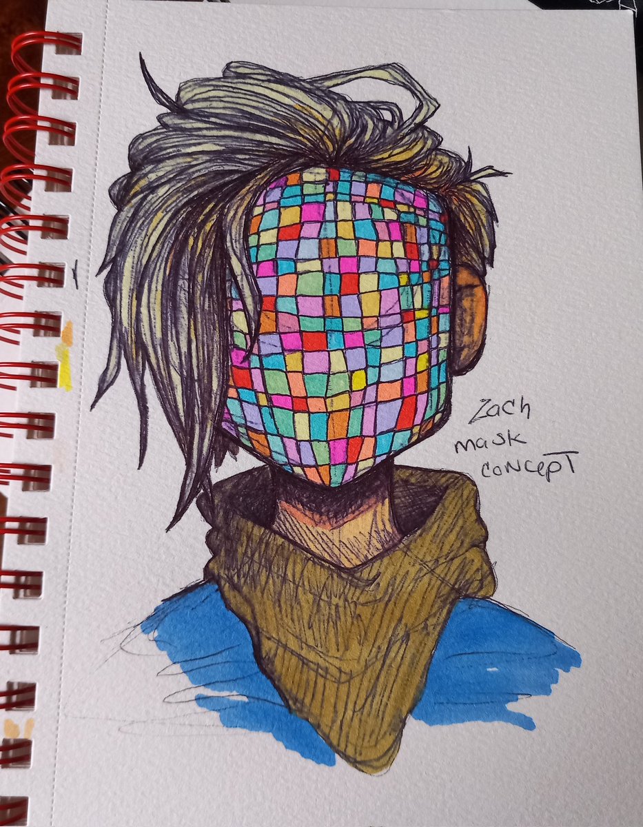 BoredEntertainm's tweet photo. Took me a minute to find my Twitter app.

Zach's playful hairstyle and bandana make it easy to cover up his face and still have him be recognizable. https://t.co/HrhM3qd50G