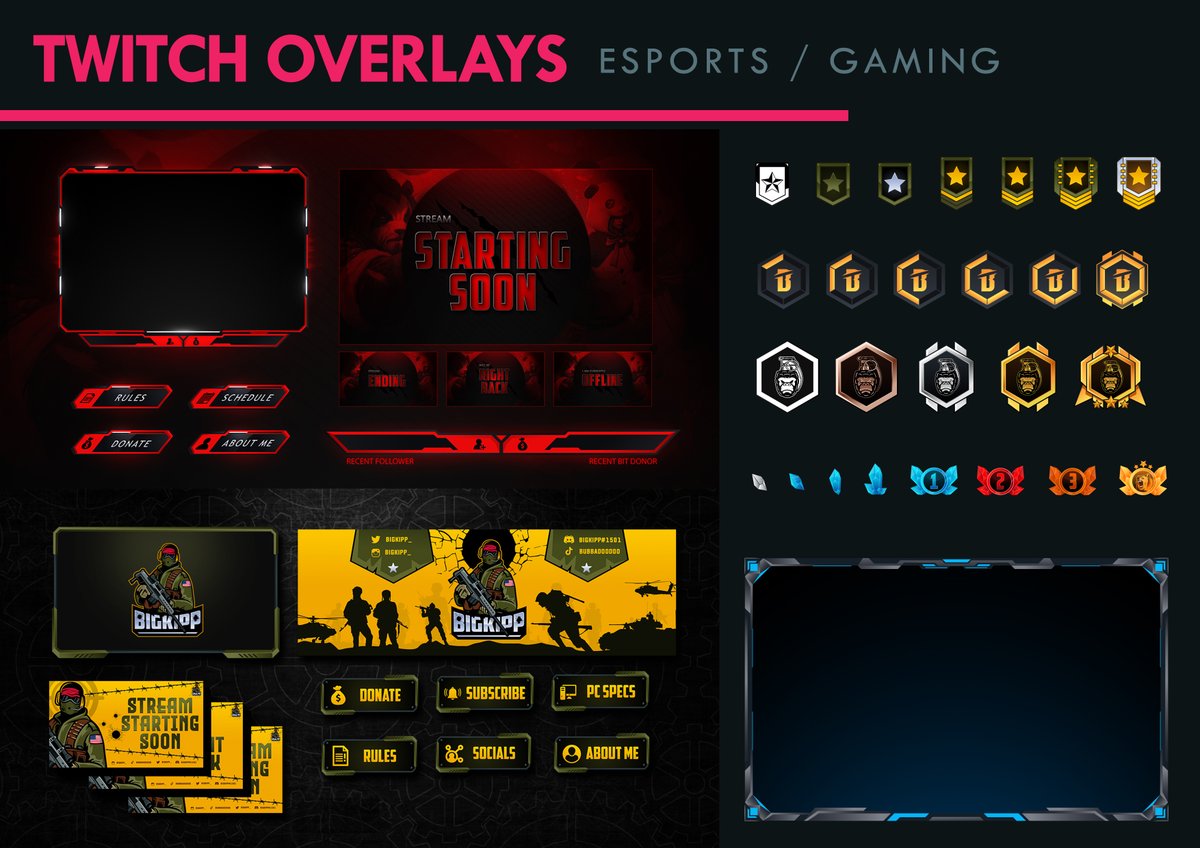 FarbaGFX's tweet photo. Professional #Gaming / #Streaming #GFX at affordable price. Need an Experienced #Graphics Designer to help you make Amazing #Logo banners  or Overlay for next time you Go Live on #Twitch? 
DM Now for Special Discounts. 

Portfolio: https://t.co/6cgAJssTUg

#Artist #art #eSports https://t.co/bNvfc5cnrX