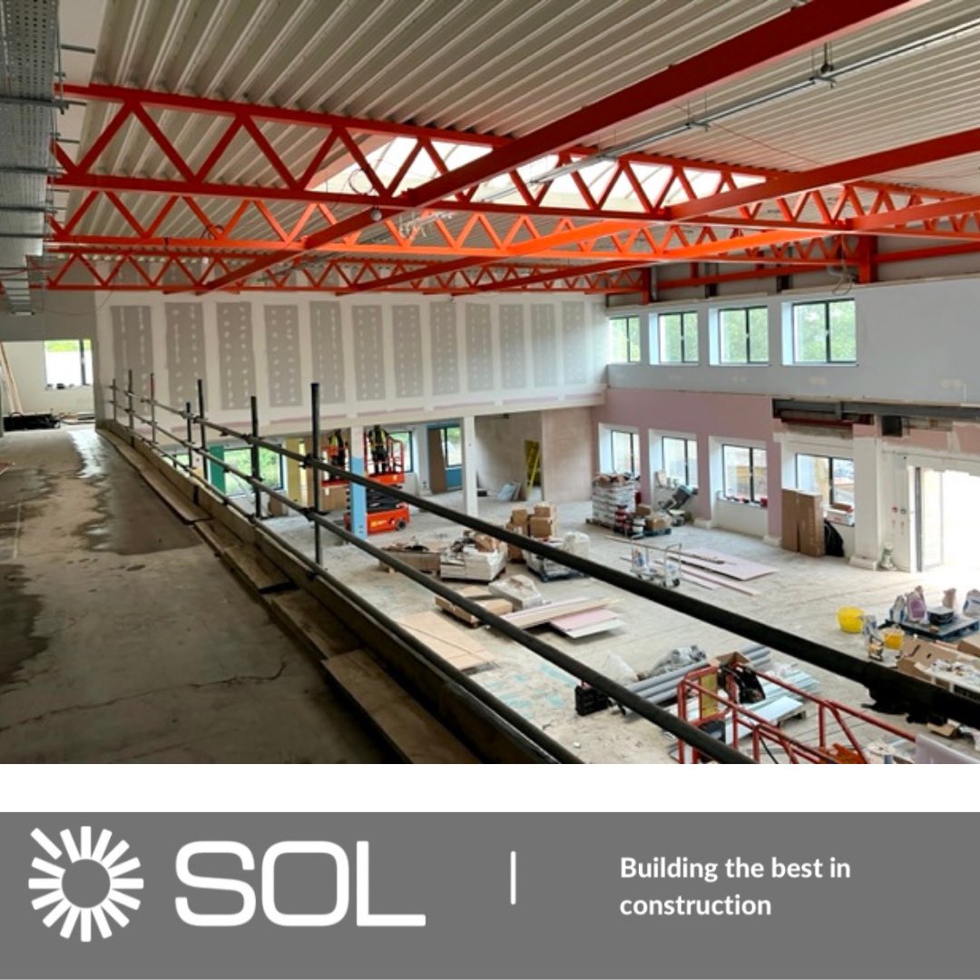 SolServices7's tweet photo. This internal warehouse fit out is in full flow. Work is taking shape nicely, based on specifications and we have a happy client. Great work from all the team 

#mechanical #electrical #construction #commercialconstruction #groundworks #fitout #warehouse #extension #maintenance https://t.co/Cp13mzktKS