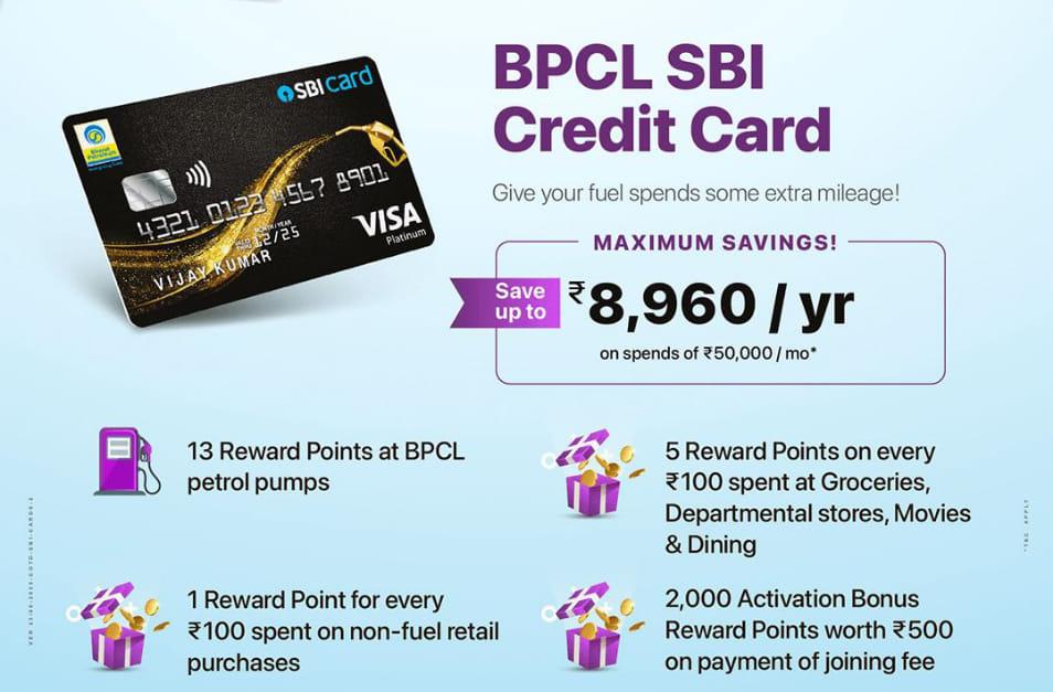 finance_mart's tweet photo. Apply BPCL SBI credit card and save money from your fuel spends

You will get:
✅ 2,000 Reward points on joining
✅ Fuel surcharge waiver 
✅ 5X Rewards on groceries, dining &amp; many more

Apply Now - https://t.co/rnooVhIDdT

#applynow #creditcard #cibbil #sbicard #sbicreditcard https://t.co/t20nrfCRlz