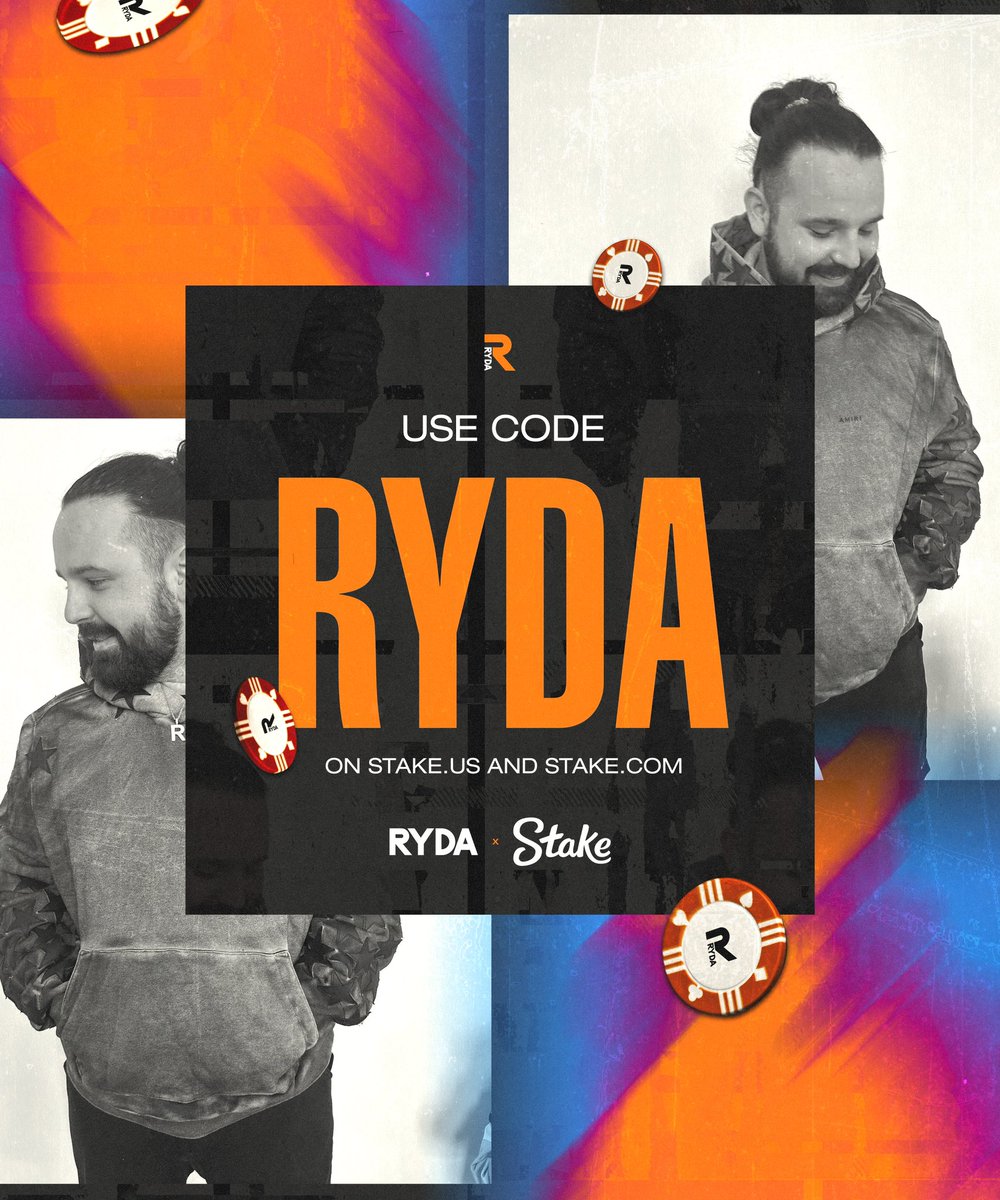 RydaTV's tweet photo. Extremely excited to announce

Ryda X @Stake 

You can now use code “Ryda” when signing up on Americas #1 Social Casino 🎰🟠 https://t.co/sbBsTAgWCb