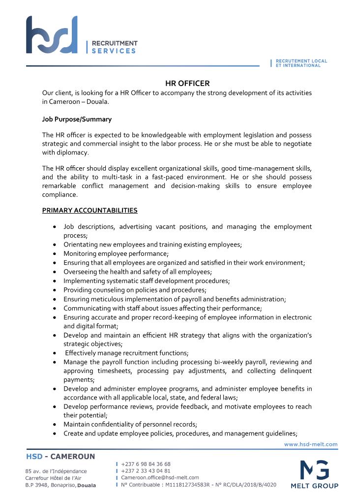 LoumaJobs's tweet photo. HSD - Cameroon is recruiting a HR Officer.

Town : Douala
Deadline : 10/08/2023.

Like and share the information 😉 https://t.co/XzFGuZA2EI