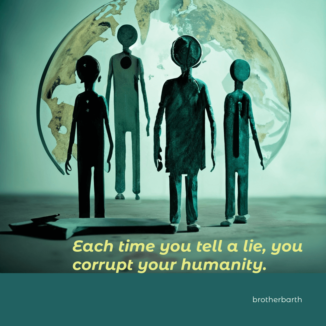 brotherbarth's tweet photo. MONDAY EVENING REFLECTION – Each time you tell a lie, you corrupt your humanity.

1. Man is not made to tell lies.

2. This is why lies trouble the mind of liars even if they pretend about it.

3. The more lie people tell, the more their humanity weakens, and tends to become beastly.

4. If you observe carefully, you’ll notice that every notorious person – a thief, a robber, a rapist, an election rigger, an unfaithful partner, a slanderer, etc., hardened through telling lies.

5. The reverse is the case for people that want to turn new leaf in whatever bad ways they have been living; they must start by being truthful to themselves, and then to others, and little by little, they get renewed from their beastly nature, back to human nature.

6. Liars are self-made fools because they fail to realise that no matter the how long they have embraced lies, at the end of their lives, the same lies will reject and accuse them.

7. Each time you tell a lie, you corrupt your humanity.

8. Stop telling lies, even if everyone else does so. Try to remain completely human as you were made - without lies!

9. Have a blessed evening.

10. #AllEyesOnTheJudiciary