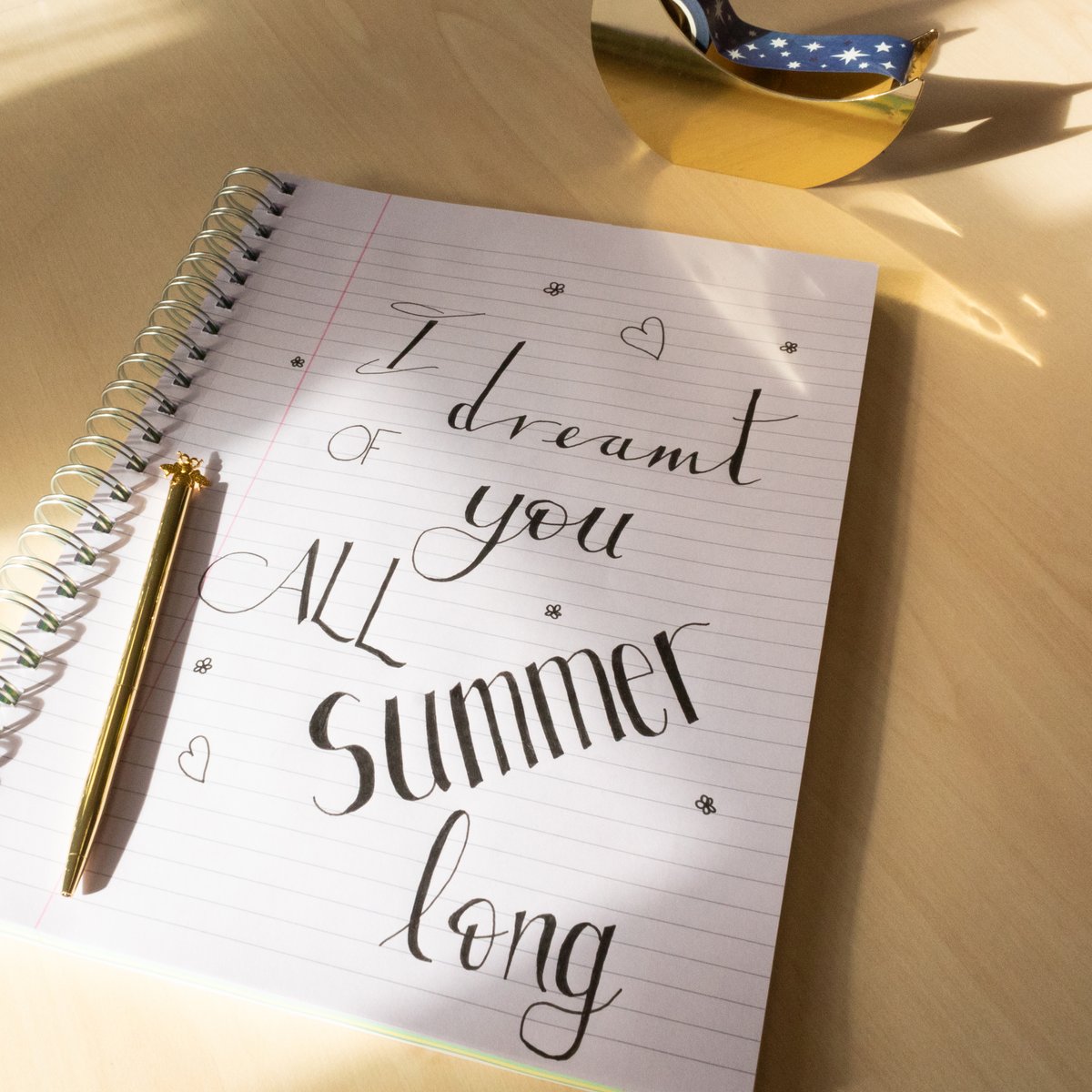 Ooh we love that Saturday Summer feeling 💖

Today we are channelling all the Taylor Swift energy with this post which was inspired by her lyrics. Do you know which song this is from? Comment below with your answers!

Lyrics written in our Luxpad Plastic Free A4+ Project Book ✨