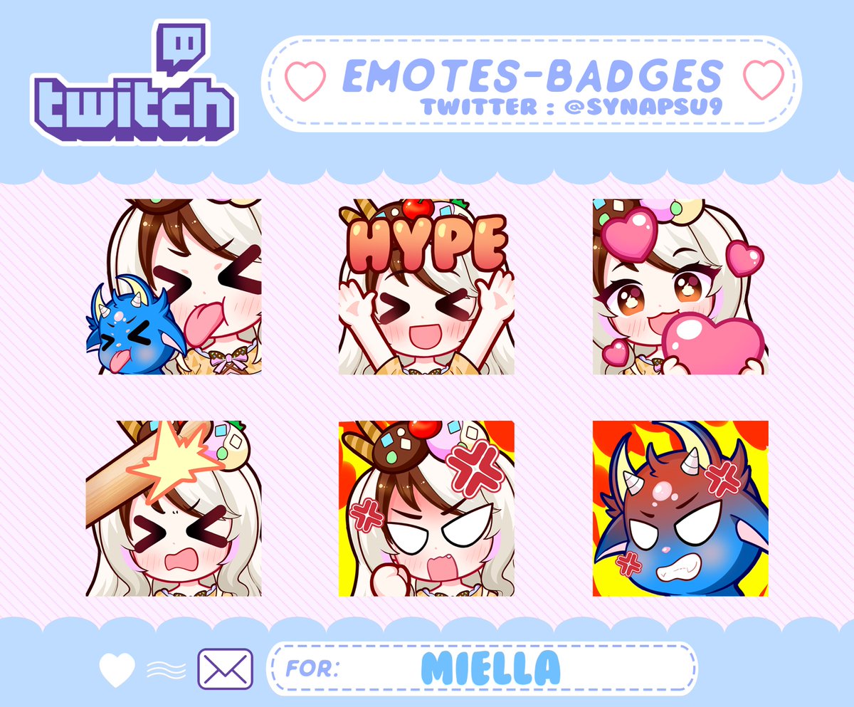 Synapsu9's tweet photo. come back for long time >w<
 more cutiee emotes batch for my  beloved clients :3 i was so happy that they love my work and keep supporting me :3 ♥️
my commission still open :3 ,please DM me if you interested . also retweet are appreciate🌟 
#emoteartist #emote #Vtuber #Commission https://t.co/wBsDyvSNP4