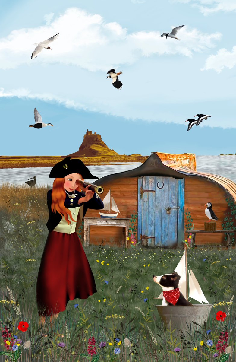 clare_bell's tweet photo. Holy Island with a selection of birds to be seen from its lovely pathways. Think I’ll add a lobster creel and call it finished. https://t.co/RXeOucU0QO