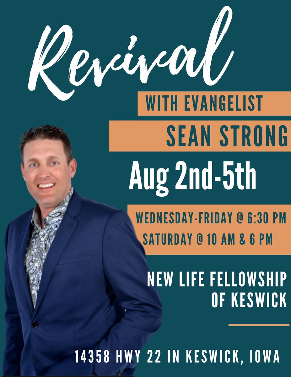 DrSeanStrong's tweet photo. Join us this Wednesday for a powerful move if the Holy Ghost.
#revivalmakers #revivalif #revival #changtheatmosphere #family #joy #revivalisnow https://t.co/ShdbFIDdM7