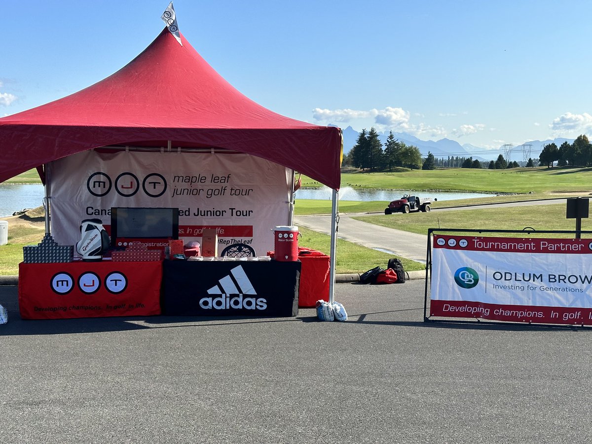maplejt's tweet photo. It’s MJT Major Championship Time!
All set for the opening round of the MJT @Odlum_Brown Classic at Northview G&amp;CC 

#major #Mondayvibes #gameday https://t.co/WP2kEil76M