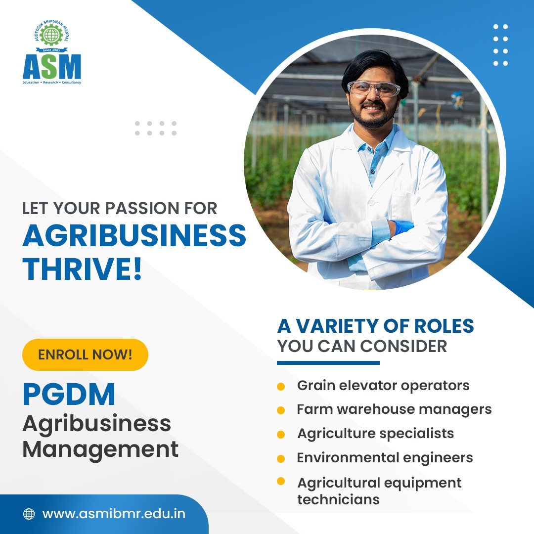ASM_Group's tweet image. Our PGDM program in Agribusiness Management will equip you with the skills and knowledge to make a difference in the agricultural industry.

Get ready to lead the way!
#asmibmr #AgribusinessManagement #PGDMProgram
#AgriculturalIndustry #SkillsAndKnowledge #AgriculturalLeadership