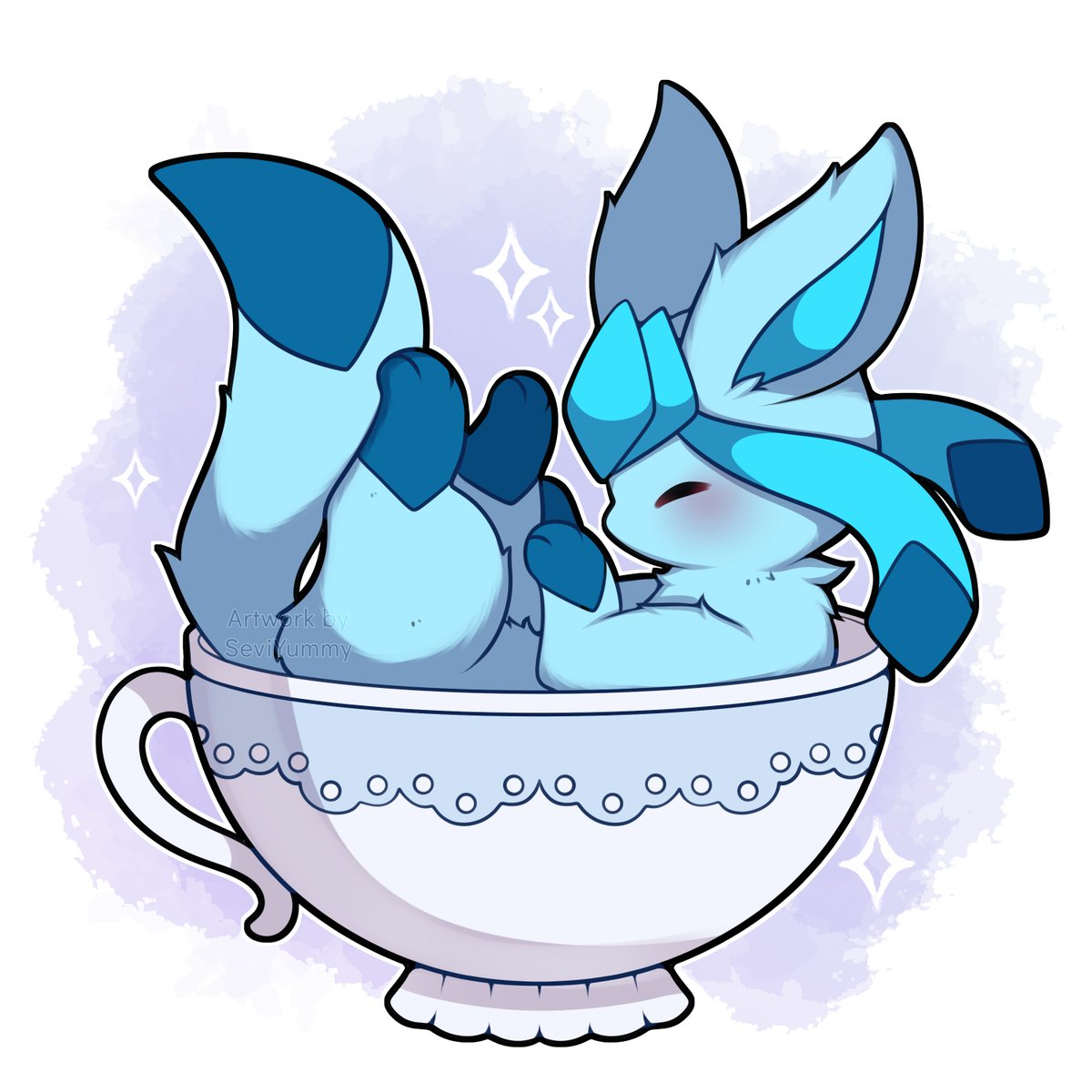 「  Glaceon tea cup  」|Sevi 🌸🌿のイラスト