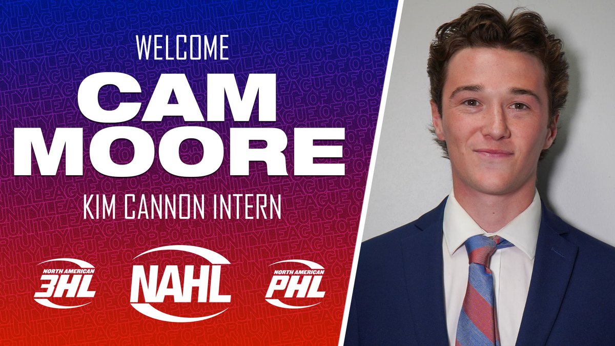NAHLHockey's tweet photo. #NAHL names Cam Moore (@moorecam28) as next Kim Cannon intern. https://t.co/IWmGiCH9m6 https://t.co/0gr2HhvQgM