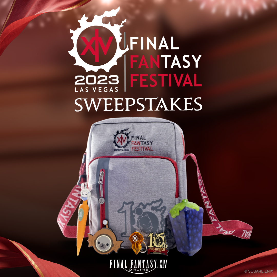 SquareEnix's tweet photo. The @FF_XIV_EN Fan Festival 2023 in Las Vegas has ended but you still have a chance to win a Goody Bag! 🙏 The sweepstakes ends tonight so be sure to enter in the link. 🔥

For full terms and conditions, please see the official rules at https://t.co/gAmaE0F15H https://t.co/Tvtg7vRHii