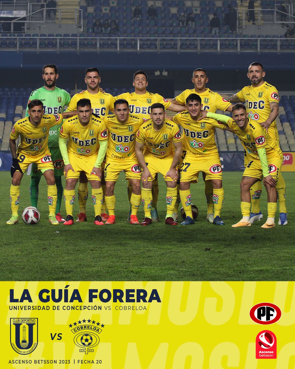 FutbolUdeC's tweet photo. 📊⚽️ PF Alimentos nos presenta La Guía Forera con lo que necesitas saber en la previa del encuentro de esta tarde ante @Cobreloa_SADP. 

#VamosLosForeros https://t.co/5wtpkJ6EjK