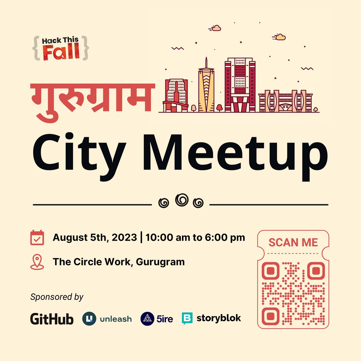 hackthisfall's tweet image. 𝘕𝘢𝘮𝘢𝘴𝘵𝘦, 𝘎𝘶𝘳𝘶𝘨𝘳𝘢𝘮🙏

Get excited to join #HTFGurugram City Meetup IRL. Join us to experience the community culture and get exposed to tech, hackathons &amp;amp; beyond🚀

🗓 Aug 5th, 2023
📍 The Circle Work

Register now: lu.ma/htfms-gurugram 

#HackThisFall #HTFMeetups