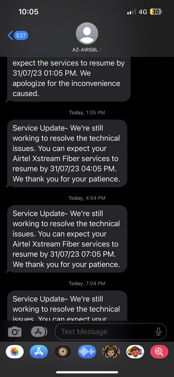 AbhilashTayade's tweet image. Hey @airtelindia it has been more than 12 hour’s you are trying to fix my Broadband .Done talking to your your customer service they are not being much helpful . I hope you resolve it asap !!
#Airtel5G #airtelxtream #airtelnetwork #Airtel