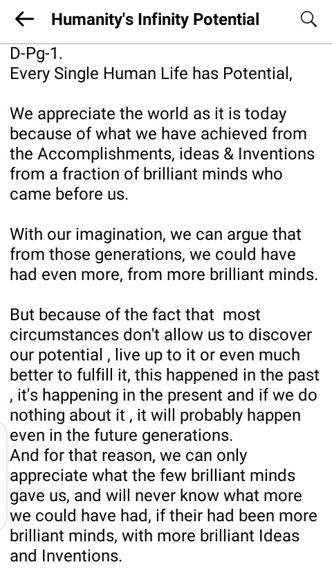 Humanitz_IP's tweet image. D-Pg-1.
Every Single Human Life has Potential,

We appreciate the world as it is today because of what we have achieved from the Accomplishments, ideas &amp;amp; Inventions from a fraction of brilliant minds who came before us.
Continue reading on Facebook 
facebook.com/10009508977451…