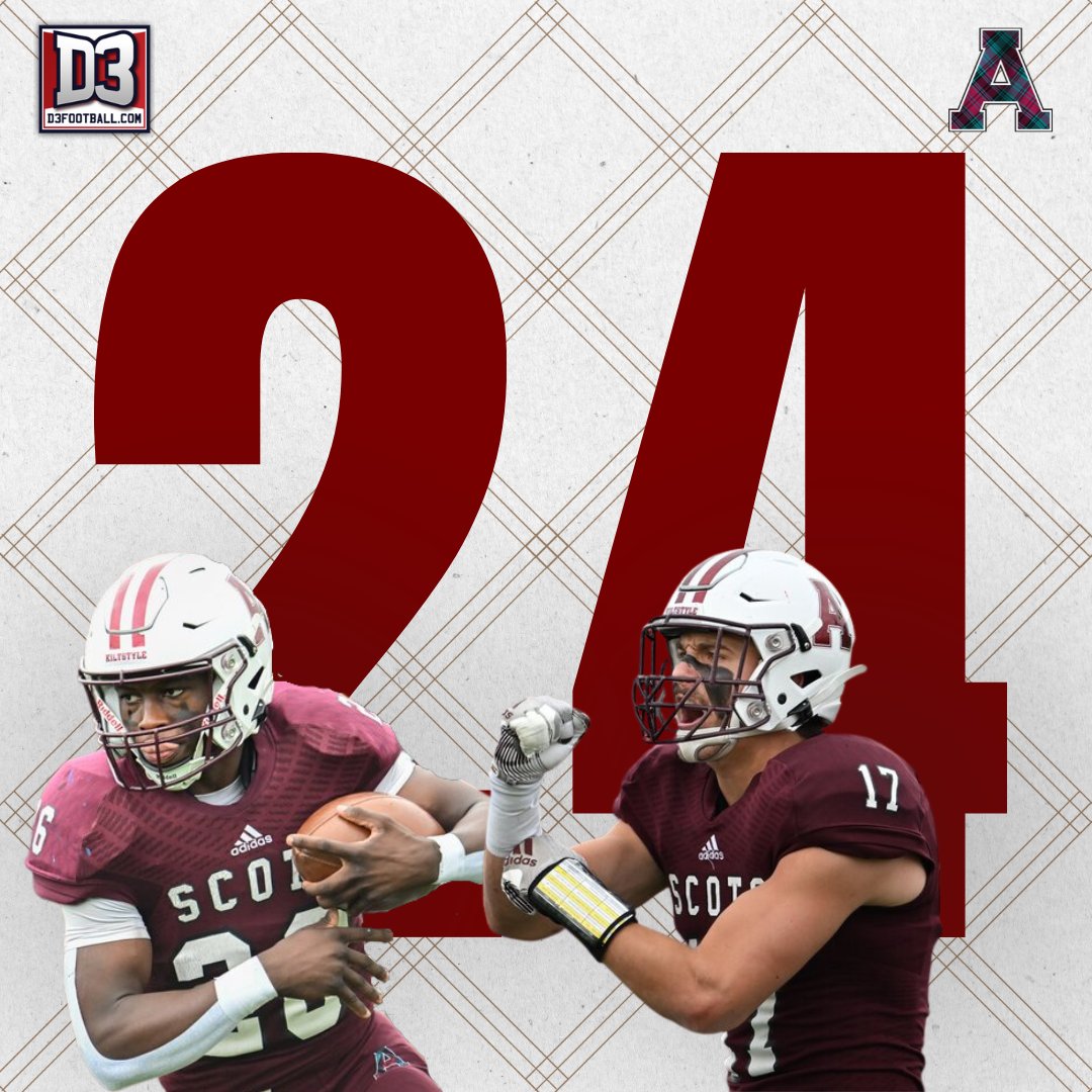 AlmaScots's tweet photo. 🚨RANKED🚨 

After a historic season in 2022, football comes in at #24 in the @d3football preseason poll. The Scots are the only MIAA school in the top 25, with defending national champion North Central on top.

Read the full release at https://t.co/uysm6aRVdq https://t.co/kFIuygETk2