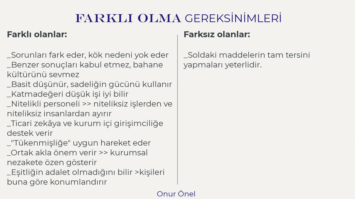 Onurnel1's tweet photo. FARKLI OLMA GEREKSİNİMLERİ

Onur Önel
Eğitmen - Yazar - Kurumsal Başarı Uzmanı

Önel Kurumsal Çözümler Şti. - Kurucu / Endüstri Mühendisi

"Birisi Patrona Gerçeği Söylesin" kitabının yazarı (4.baskı)

#başarı #yönetim #kariyer #insankaynakları https://t.co/m2X0aIoIuF