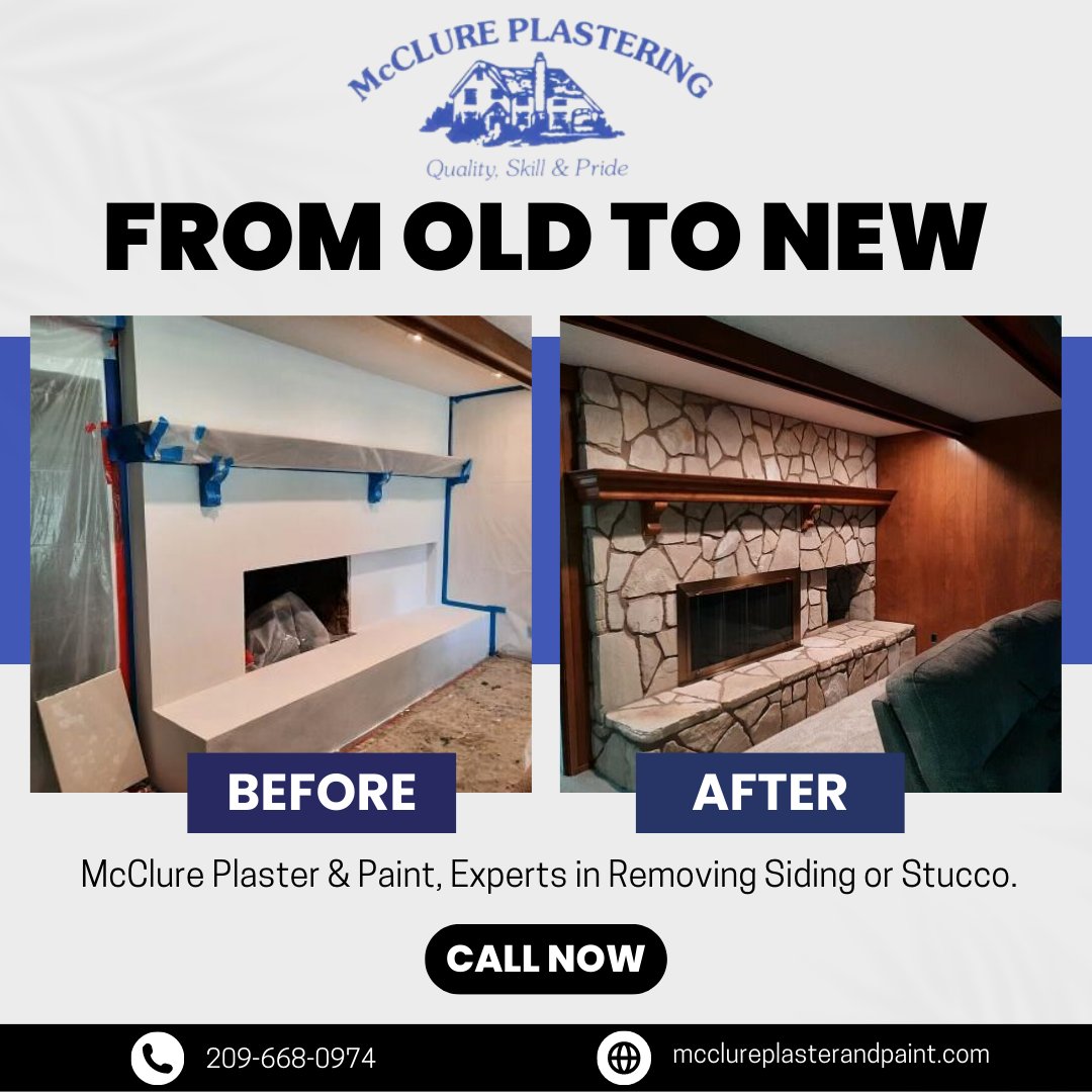 mcclureplaster's tweet image. McClure Plaster &amp;amp; Paint, Inc.: Where old becomes new again! Our expert siding and stucco removal services are designed to revitalize your home, taking it from tired to refreshed. Your home will stand out with a fresh new look that will replace worn-out exteriors.

#walltexture