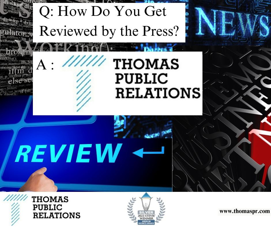 karenthomaspr's tweet photo. Question: How do you get reviewed by the press?
Thomas PR Tips:
• Create a newsworthy story.
• Create and send a well-written press release.
• Identify relevant media outlets.
• Build media relationships.
• Engage on social media.
• Hire a PR agency -- like Thomas PR! #PR https://t.co/P5DBZaVzUM