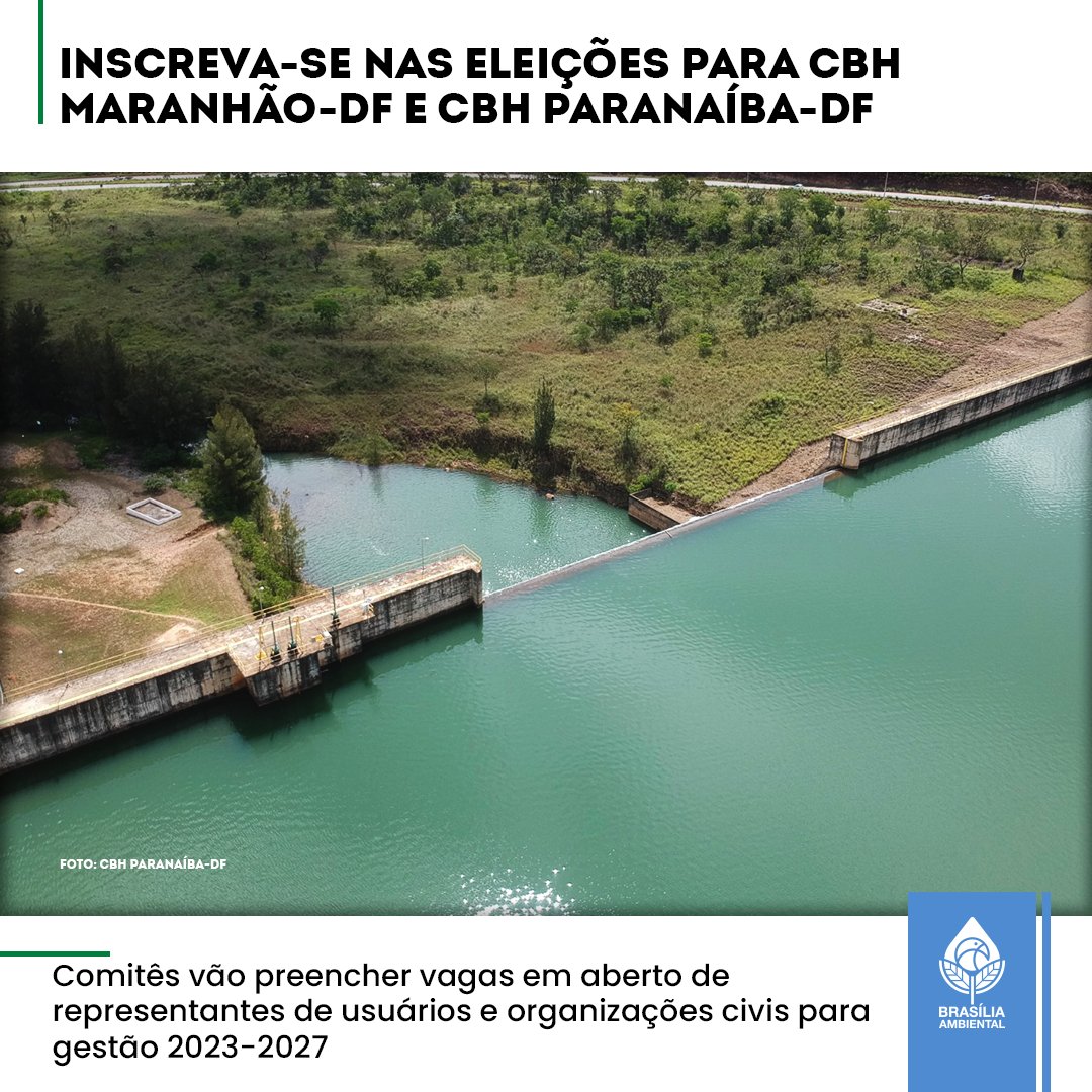 bsb_ambiental's tweet photo. Participe dos Comitês dos Afluentes no DF! Inscrições e credenciamento de representantes até 6 de agosto. Acesse o site Brasília Ambiental para mais informações. https://t.co/RCPis3x8fW