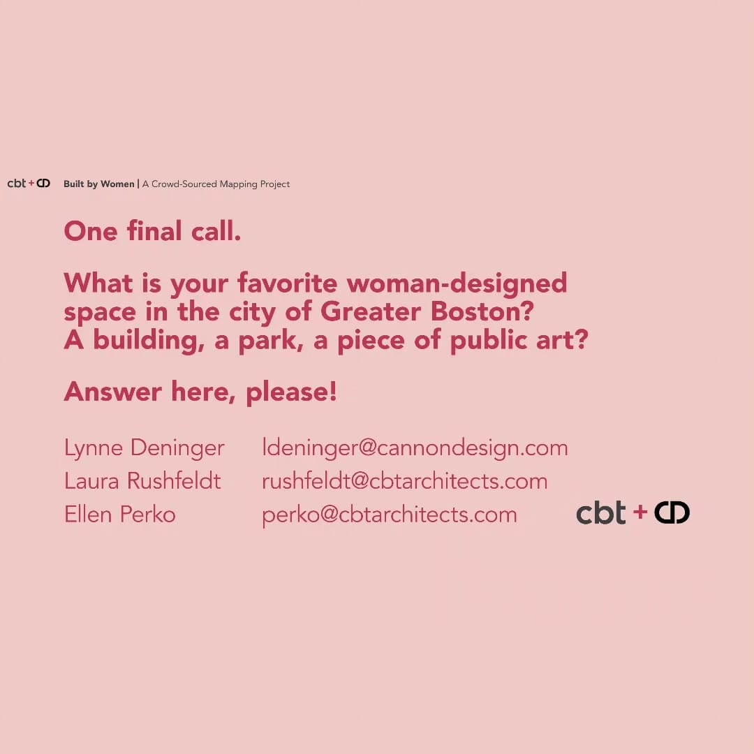 Calling all #Boston designers! 🏙️ We're excited to showcase amazing spaces designed by women at the AIA Women's Leadership Summit in September. Join the project by sharing work in Boston - public parks, community centers, commercial spaces - all welcome! Submit your entry today!