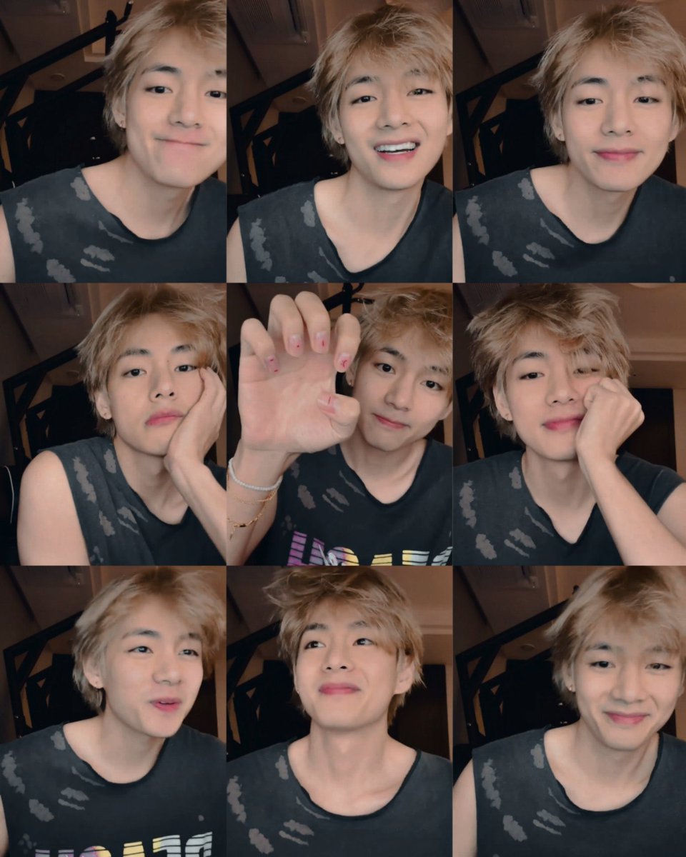 jiminkane's tweet photo. kim taehyung live in weverse he looks so good 🥺 https://t.co/beE8gt2bFZ