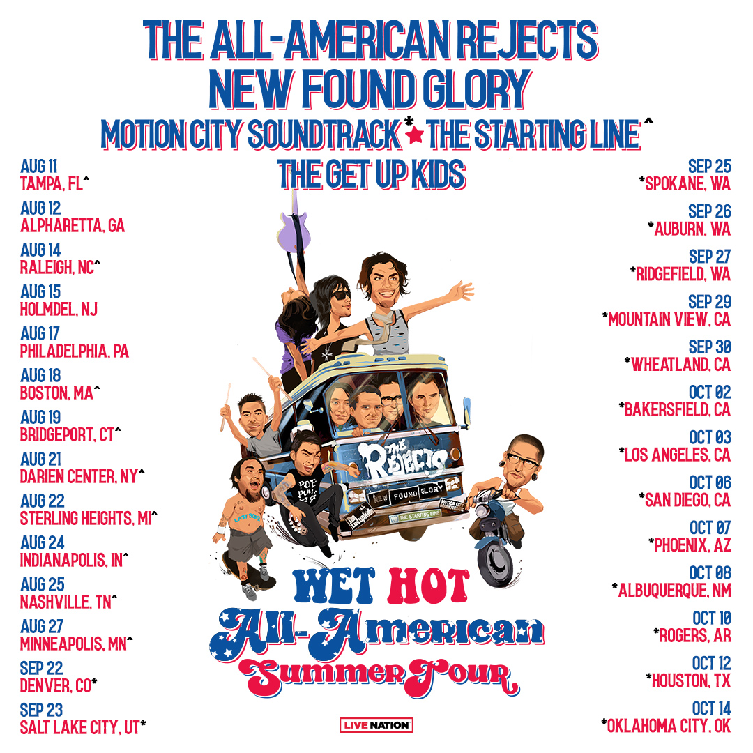 newfoundglory's tweet photo. 11 days until we meet up with The All-American Rejects for the first leg of our big summer tour! Motion City Soundtrack, The Starting Line, and The Get Up Kids will be on select dates. Get your tickets at https://t.co/r2K71clnQ9 now! https://t.co/qDwItc5CgI